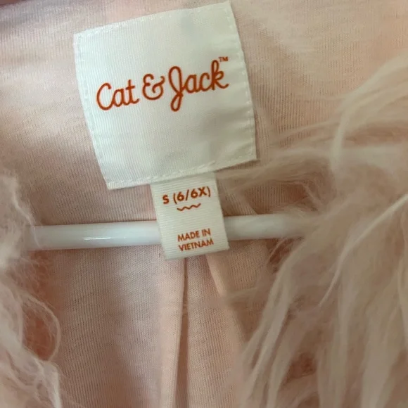 Cat & Jack Girls Faux Fur Jacket - Picture 2 of 4